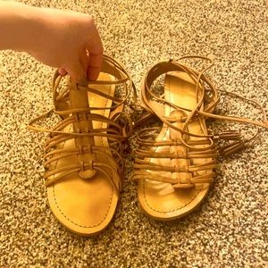 Madden Girl Light Brown Gladiator Sandals